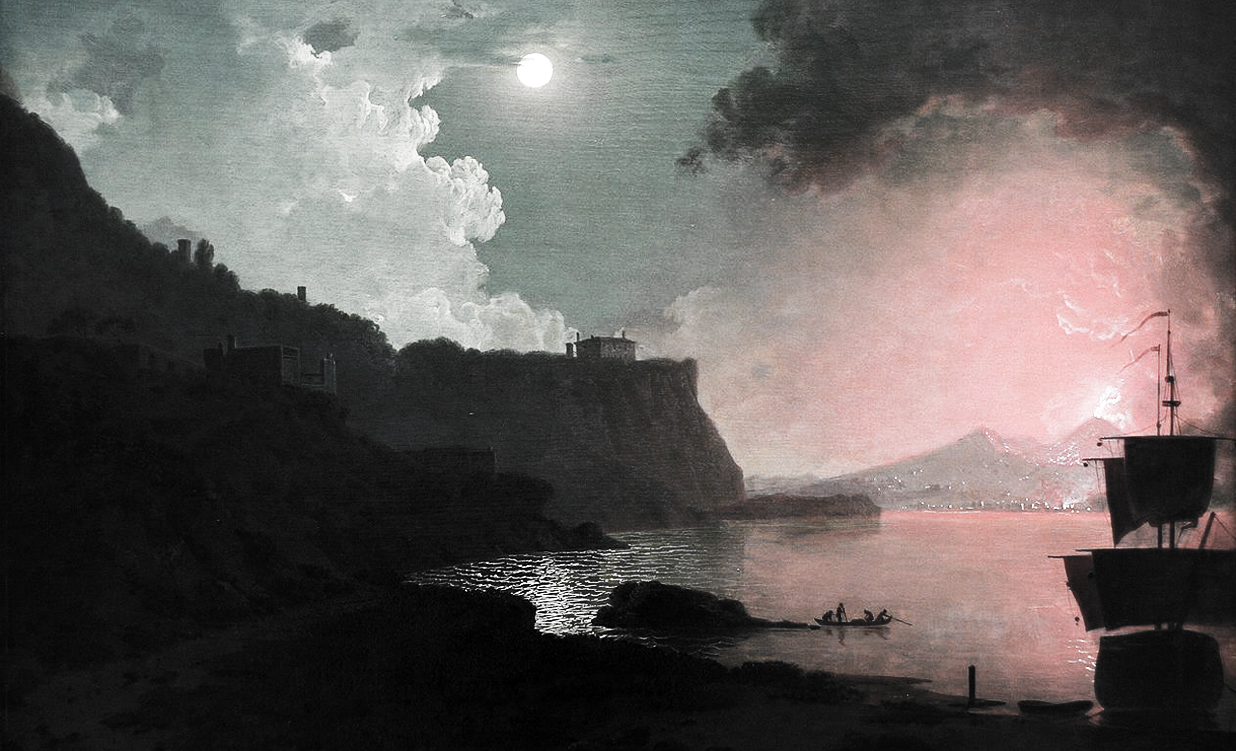 Vesuvius from Posíllipo by Joseph Wright of Derby (1788)