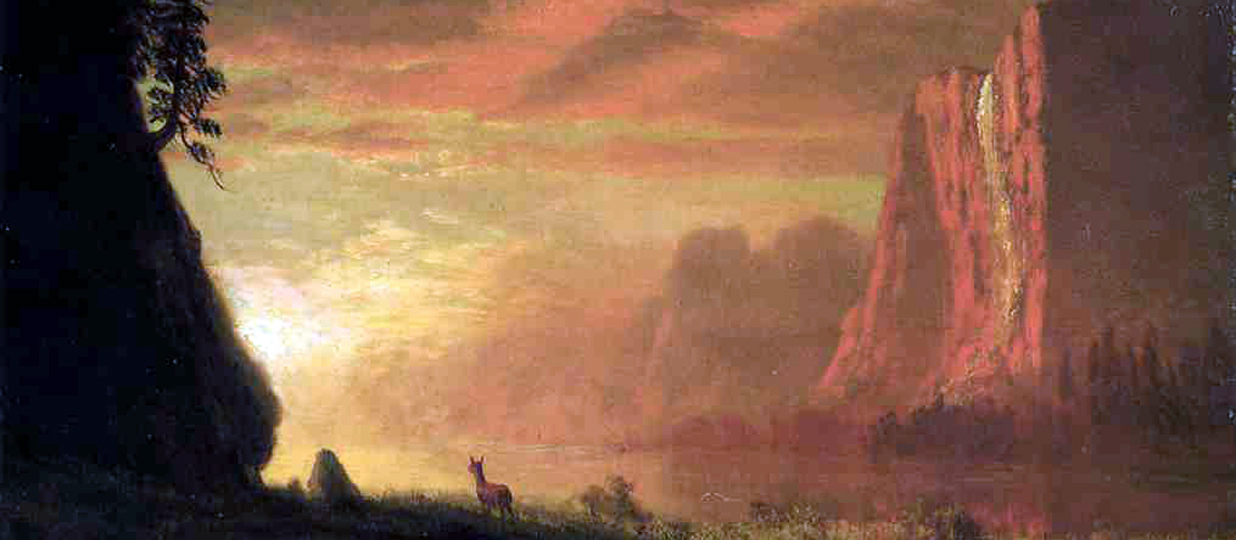 Deer at Sunset by Albert Bierstadt (19th century)