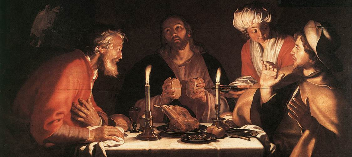 The Emmaus Disciples  by Abraham Bloemaert (1622)