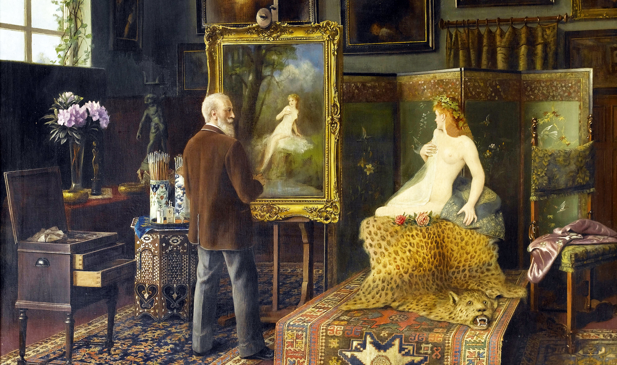 In the Artist's Studio by Carl Johann Spielter (1922)