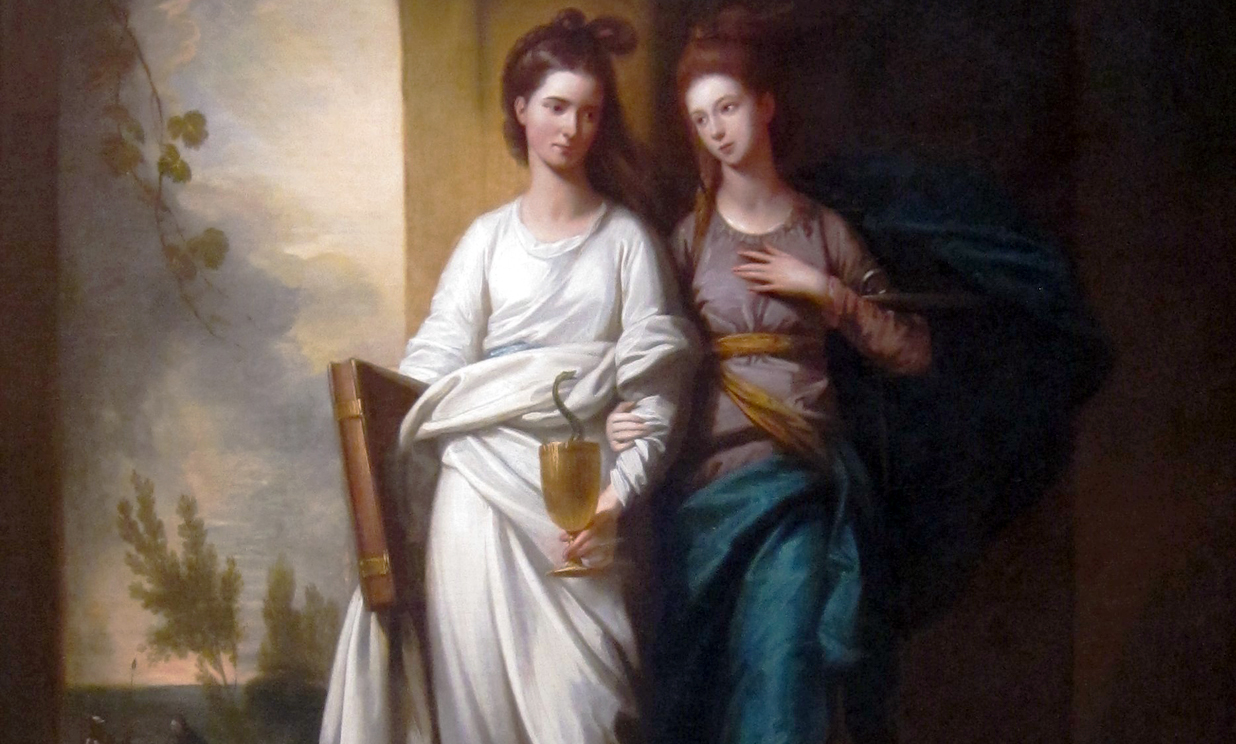 Fidelia and Speranza (Hope and Faith) by Benjamin West (1776)