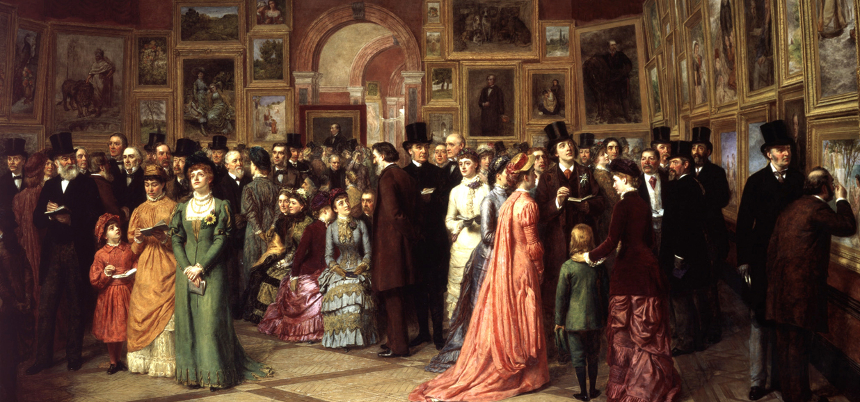 A Private View at the Royal Academy by William Powell Frith (1883)
