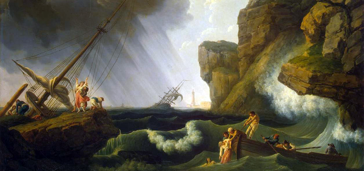 Shipwreck by Claude Joseph Vernet (1763)