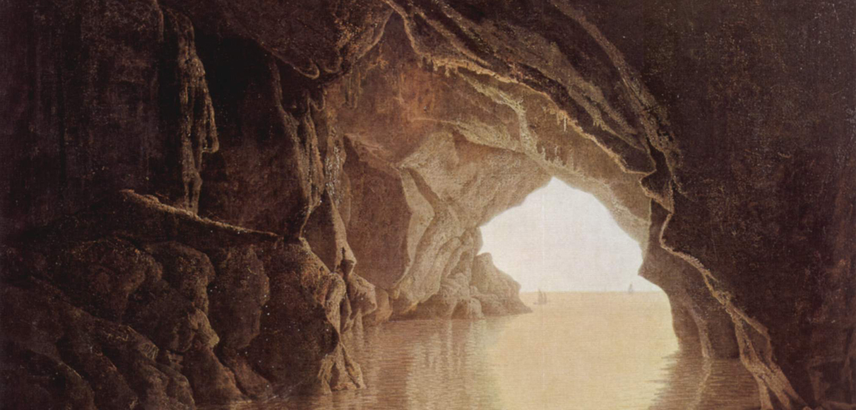 Höhle am Abend by Joseph Wright of Derby (1774)