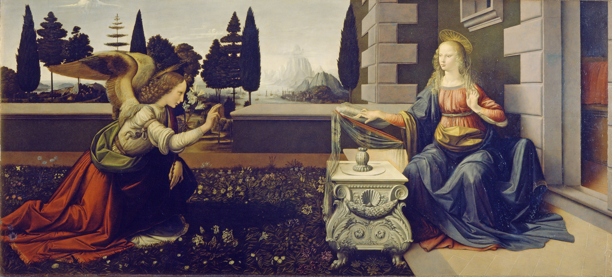 The Annunciation by Leonardo da Vinci (1472)