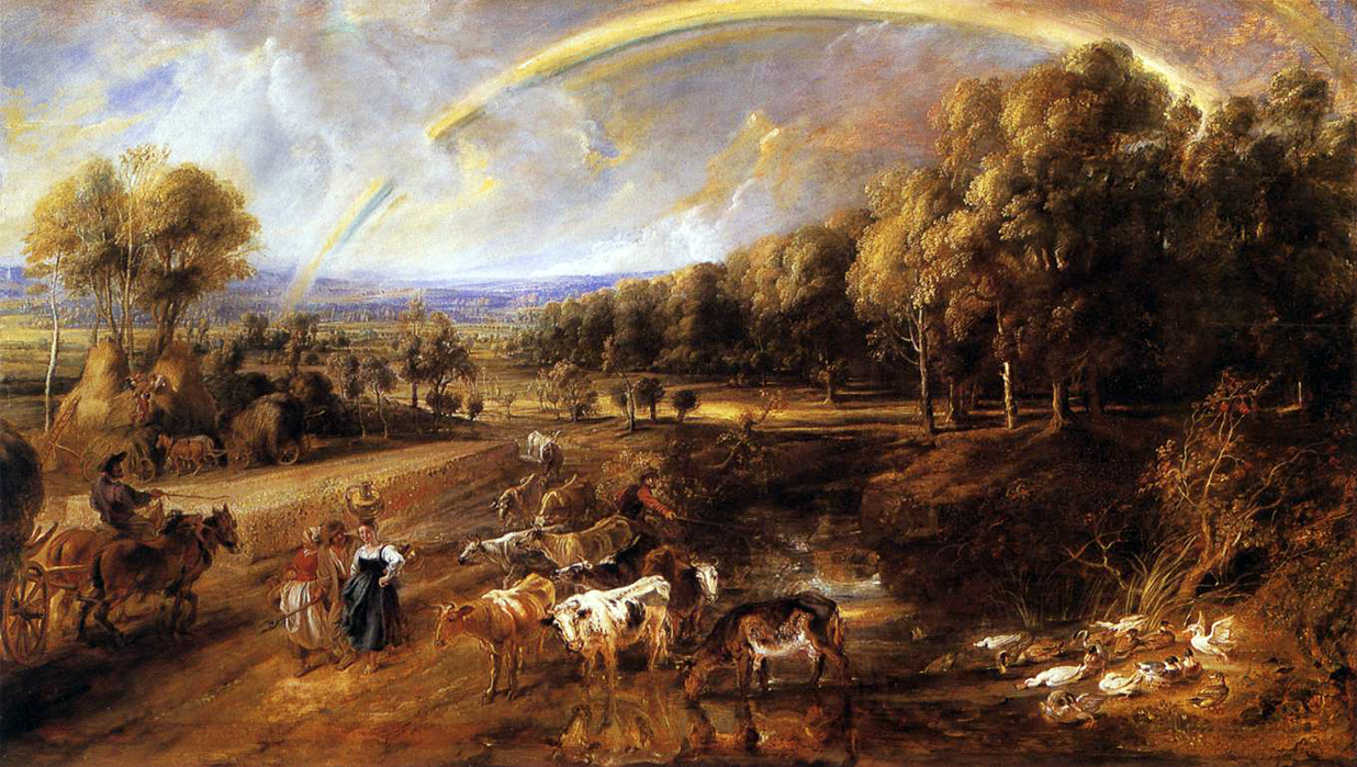 Landscape with a Rainbow by Peter Paul Rubens (1636)