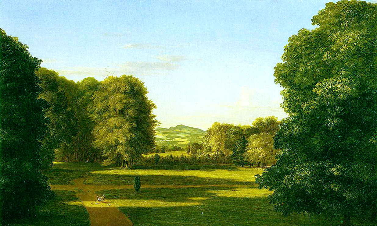 The Gardens of the Van Rensselaer Manor House by Thomas Cole (1840)