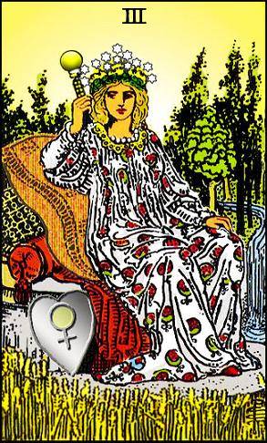 image of the Empress Trump from the Rider-Waite Tarot