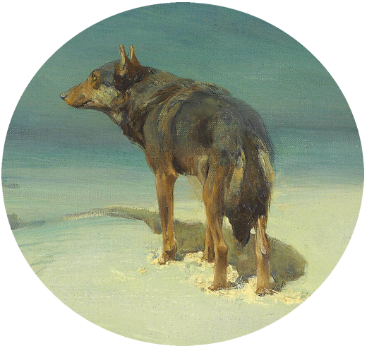 The Lone Wolf by Alfred Wierusz-Kowalsky